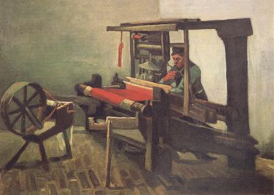 Vincent Van Gogh Weaver Facing Left with Spinning Wheel (nn04)